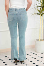 Sandro Bell Bottom Jeans in Light Blue