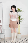 Rowie Monogram Knit Fuzzy Top in Khaki