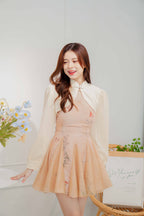 Dan Cheongsam Long Sleeve Cover Up in Cream