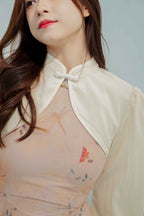 Dan Cheongsam Long Sleeve Cover Up in Cream