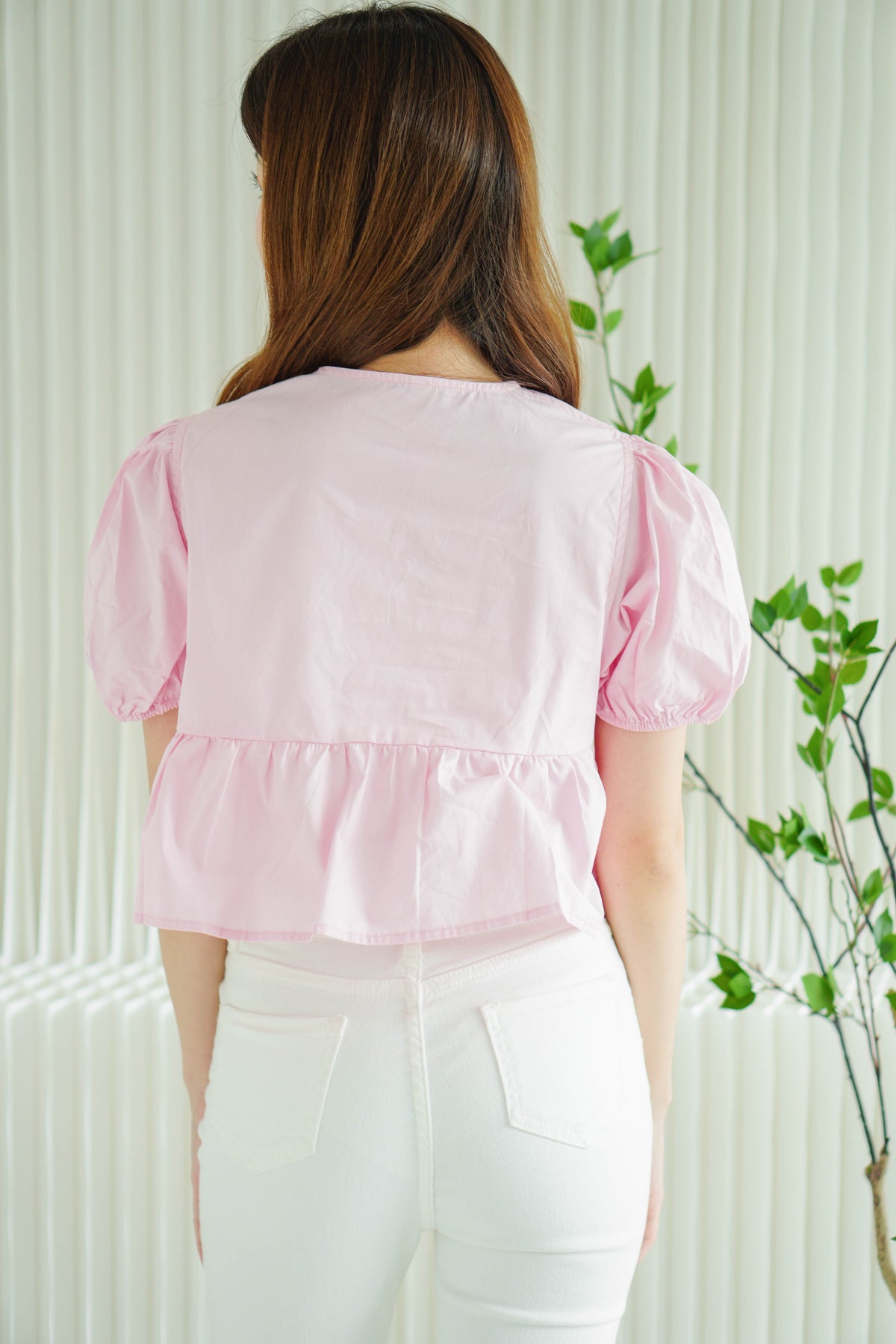 (BACKORDER) Emily Ribbon Babydoll Top in Pink