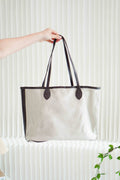 Maxi Canvas Tote Bag with Black Lining