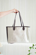 Maxi Canvas Tote Bag with Black Lining