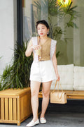 The Staple Vest By Bash in Biscoff