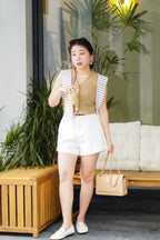 The Staple Vest By Bash in Biscoff