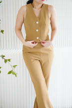 The Staple Vest By Bash in Biscoff