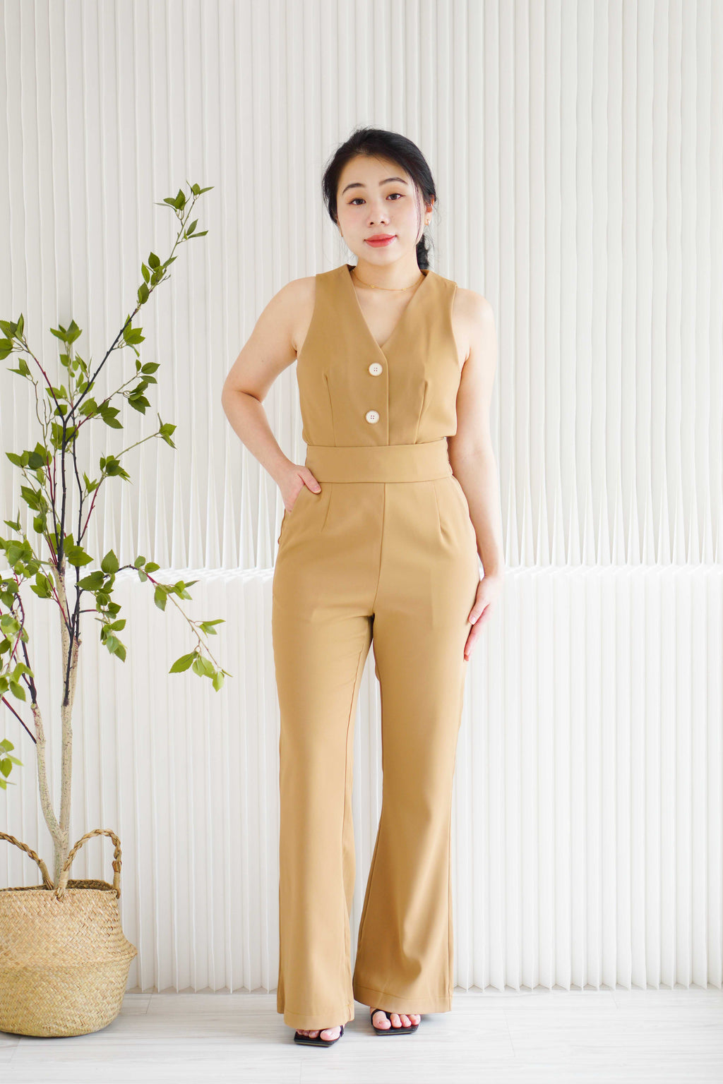 The Staple Vest By Bash in Biscoff