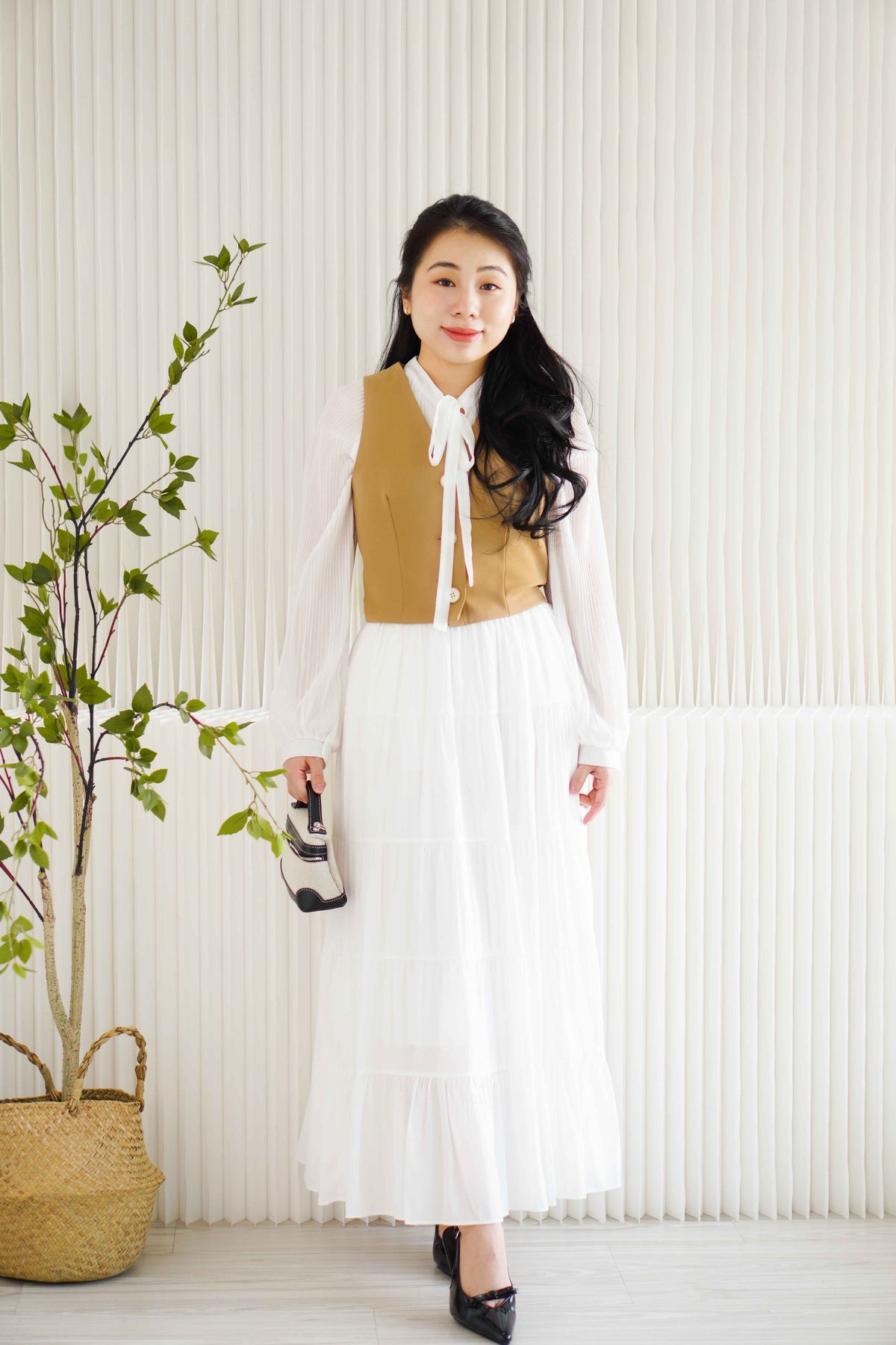 The Staple Vest By Bash in Biscoff