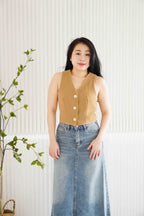 The Staple Vest By Bash in Biscoff