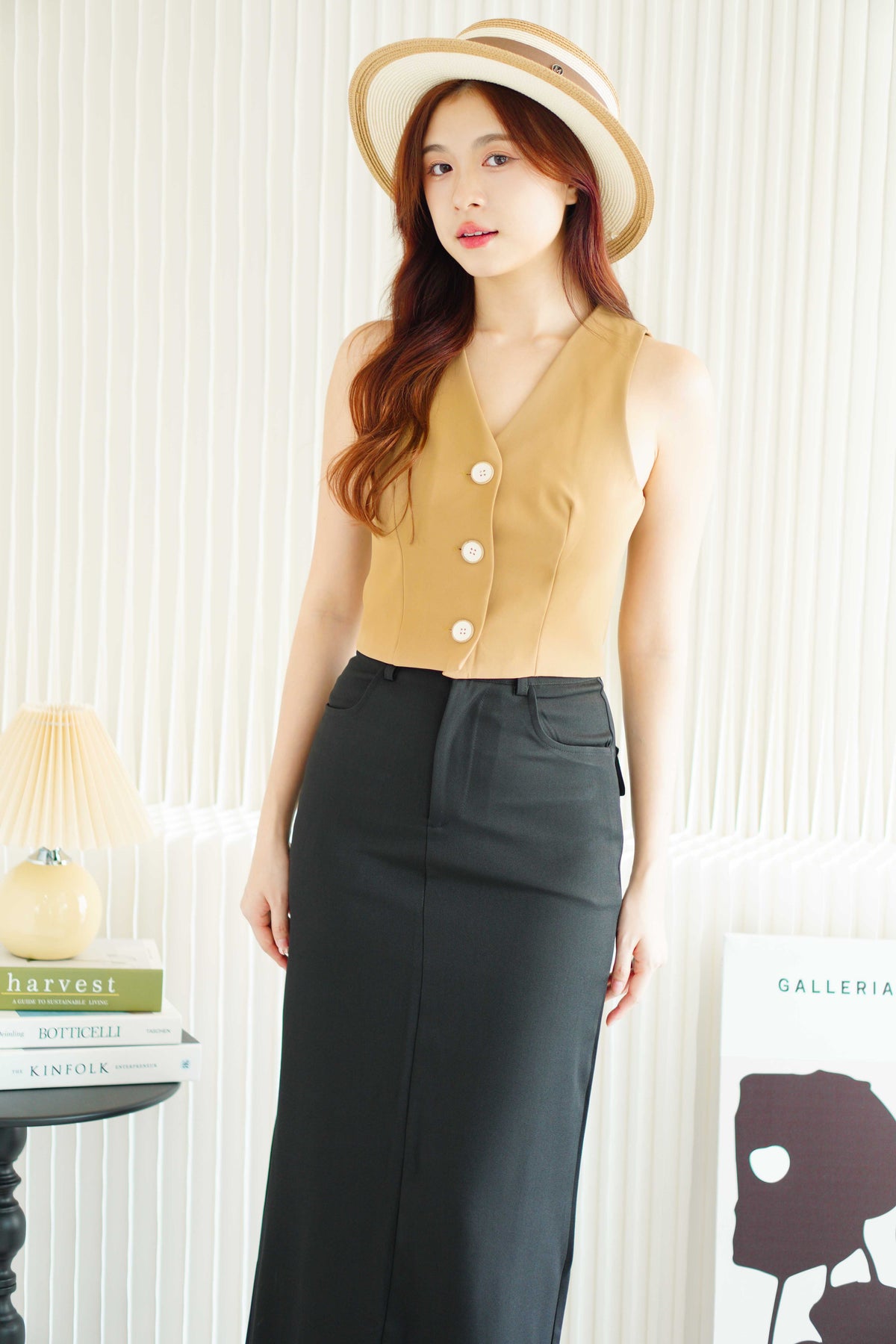 The Staple Vest By Bash in Biscoff