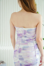 Pansynia Ombre Bodycon Mesh Dress in Purple