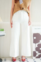 Valeria Denim Wide Legged Jeans in White