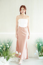 Sweeney Satin Skirt in Rose Pink