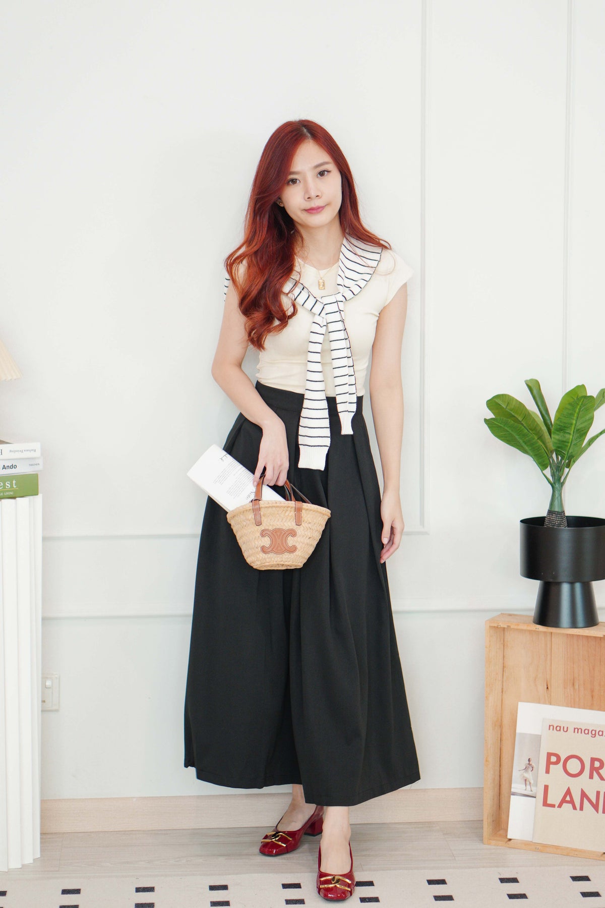 Grace Puffy A-Line Maxi Skirt in Black