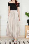 Erenza Pleated Skirt in Champagne