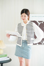 Fae Basic Denim Skirt in Blue