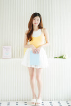 Endear You Mini Skater Lace Skirt in White