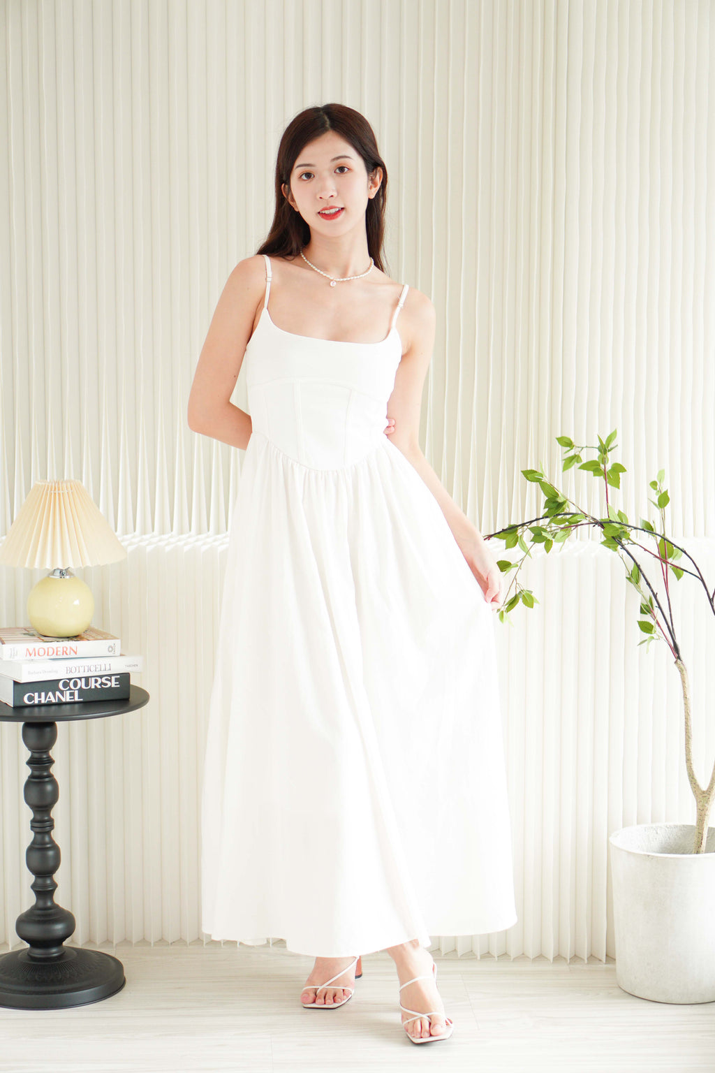 Eletta Maxi Flowy Dress in White