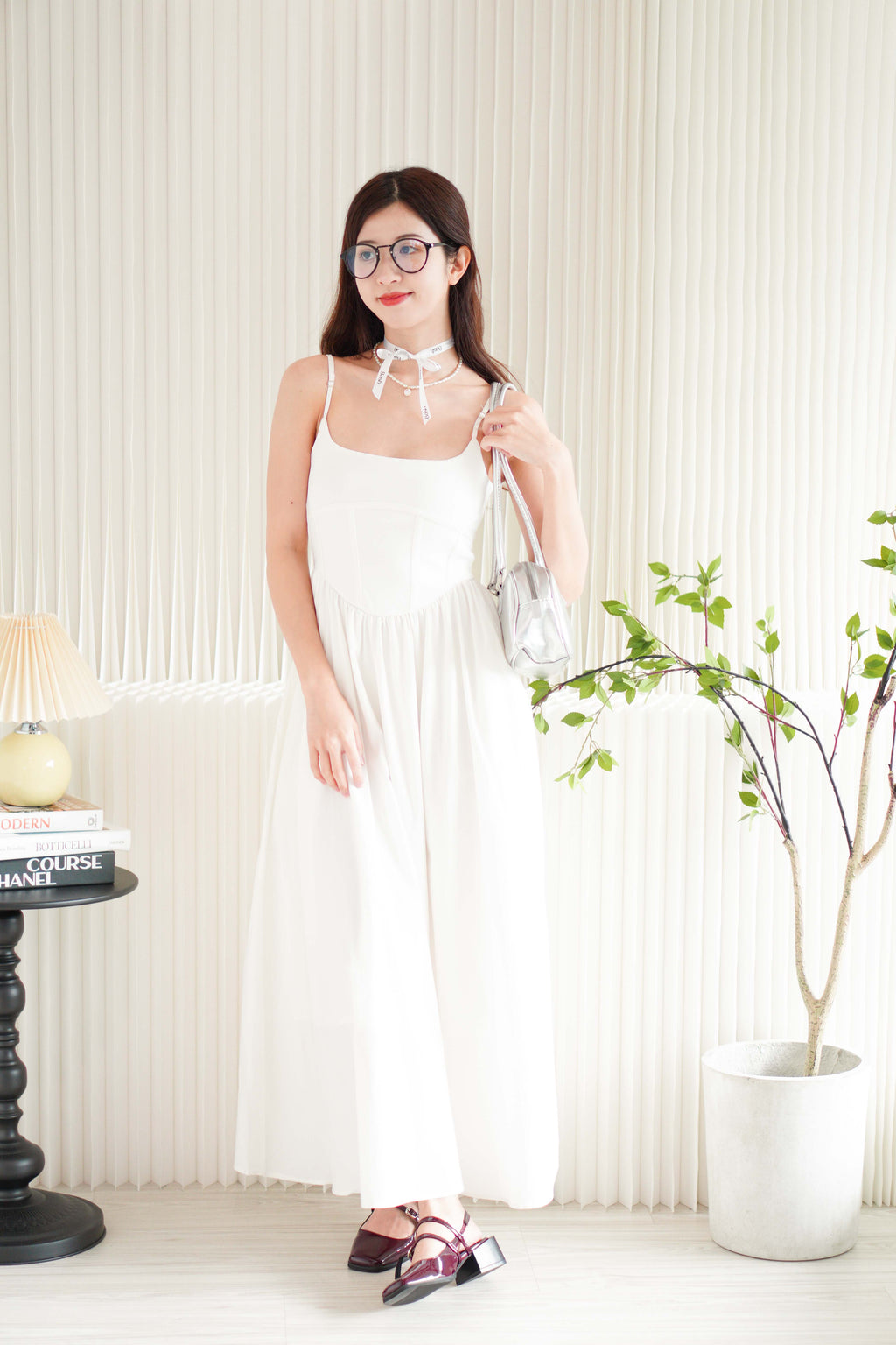 Eletta Maxi Flowy Dress in White