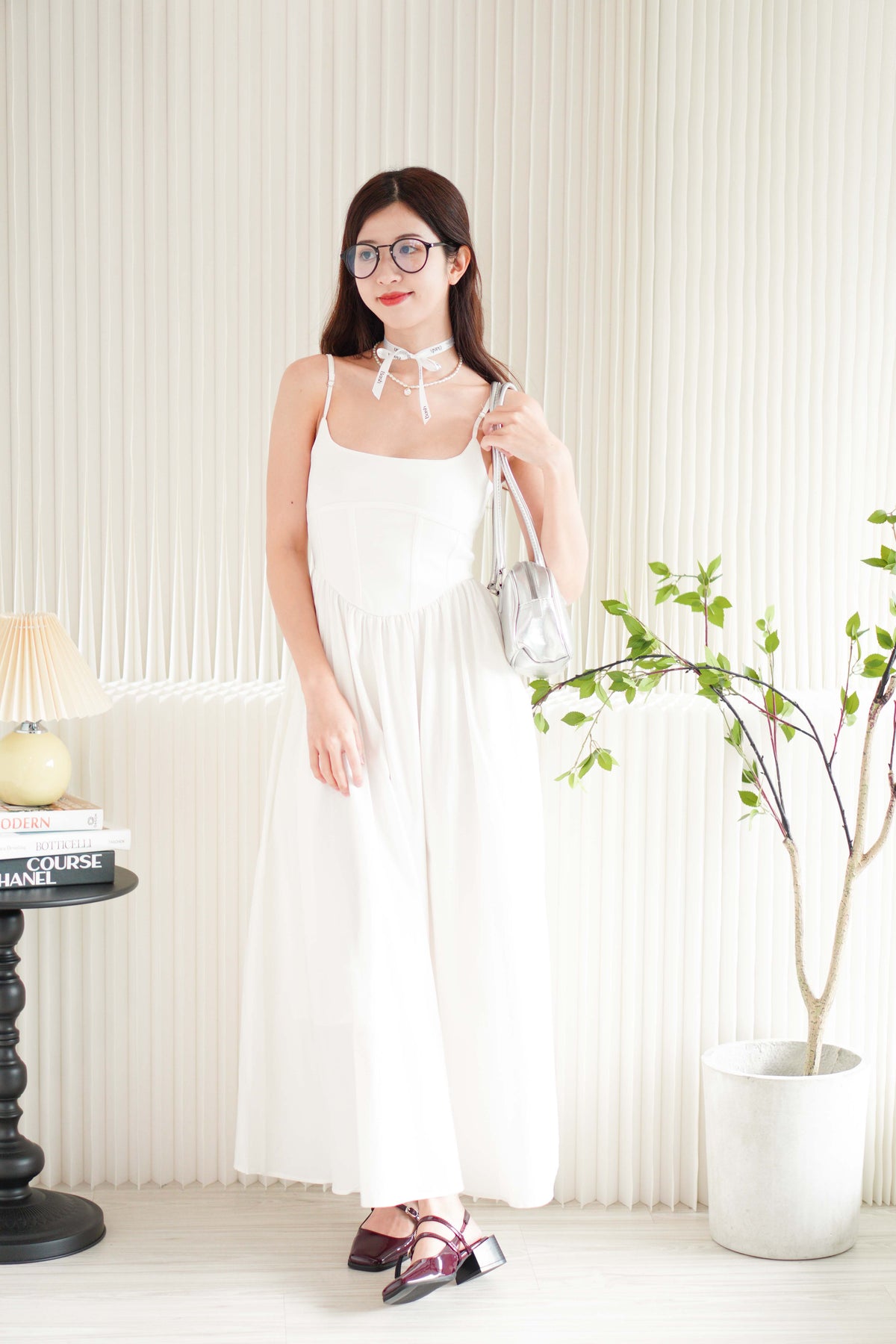 Eletta Maxi Flowy Dress in White