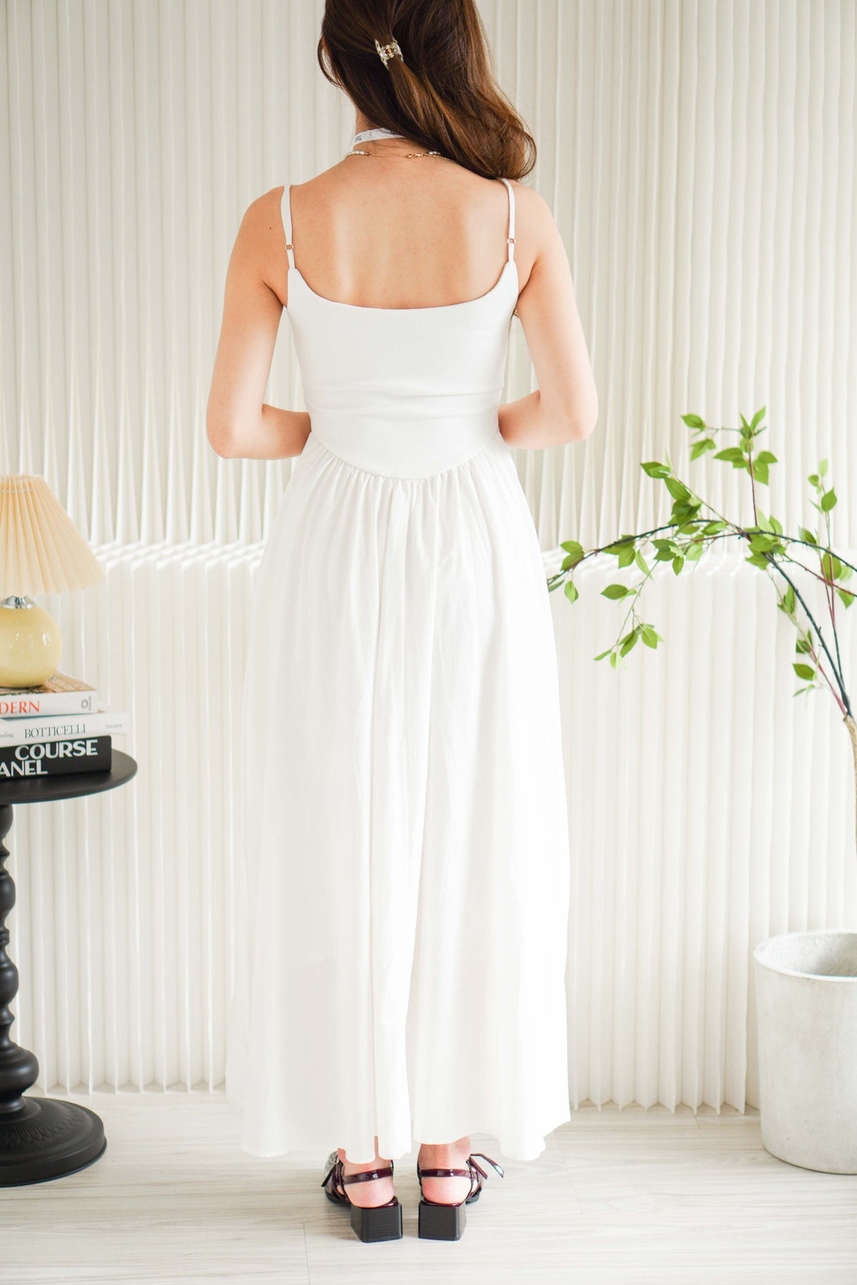 Eletta Maxi Flowy Dress in White