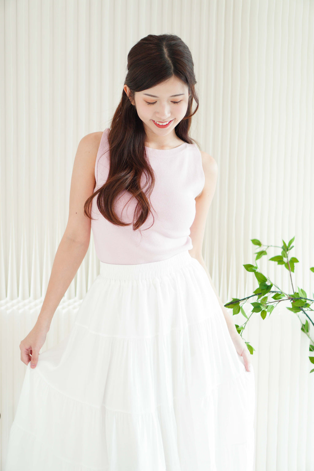 (BACKORDER) Einna Basic Knit High Neck Top in Pink