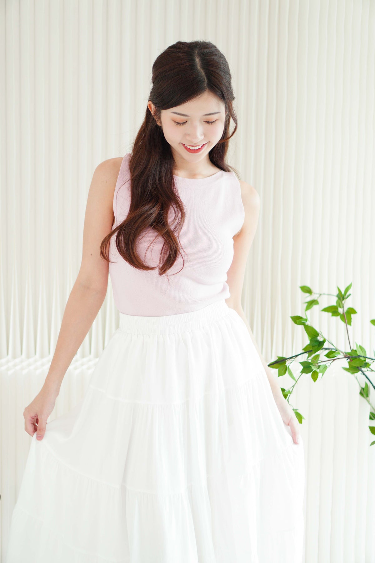 (BACKORDER) Einna Basic Knit High Neck Top in Pink
