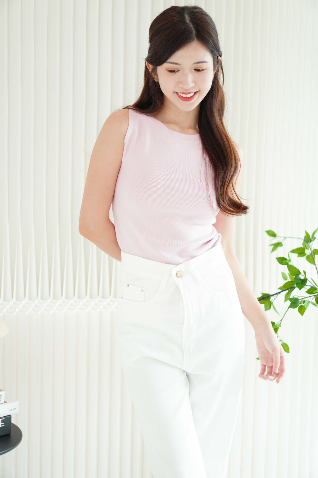 (BACKORDER) Einna Basic Knit High Neck Top in Pink