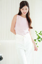 (BACKORDER) Einna Basic Knit High Neck Top in Pink