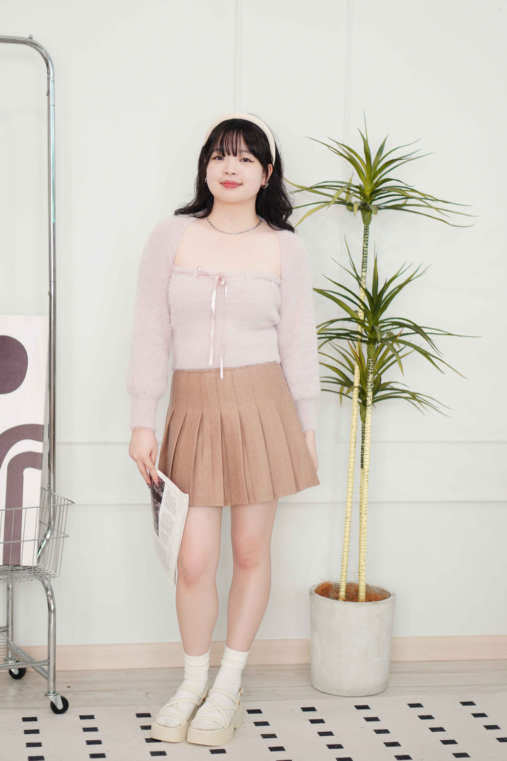 Riri Furry 2 Piece Set in Pink