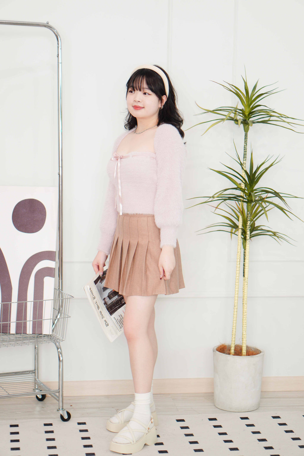 Riri Furry 2 Piece Set in Pink