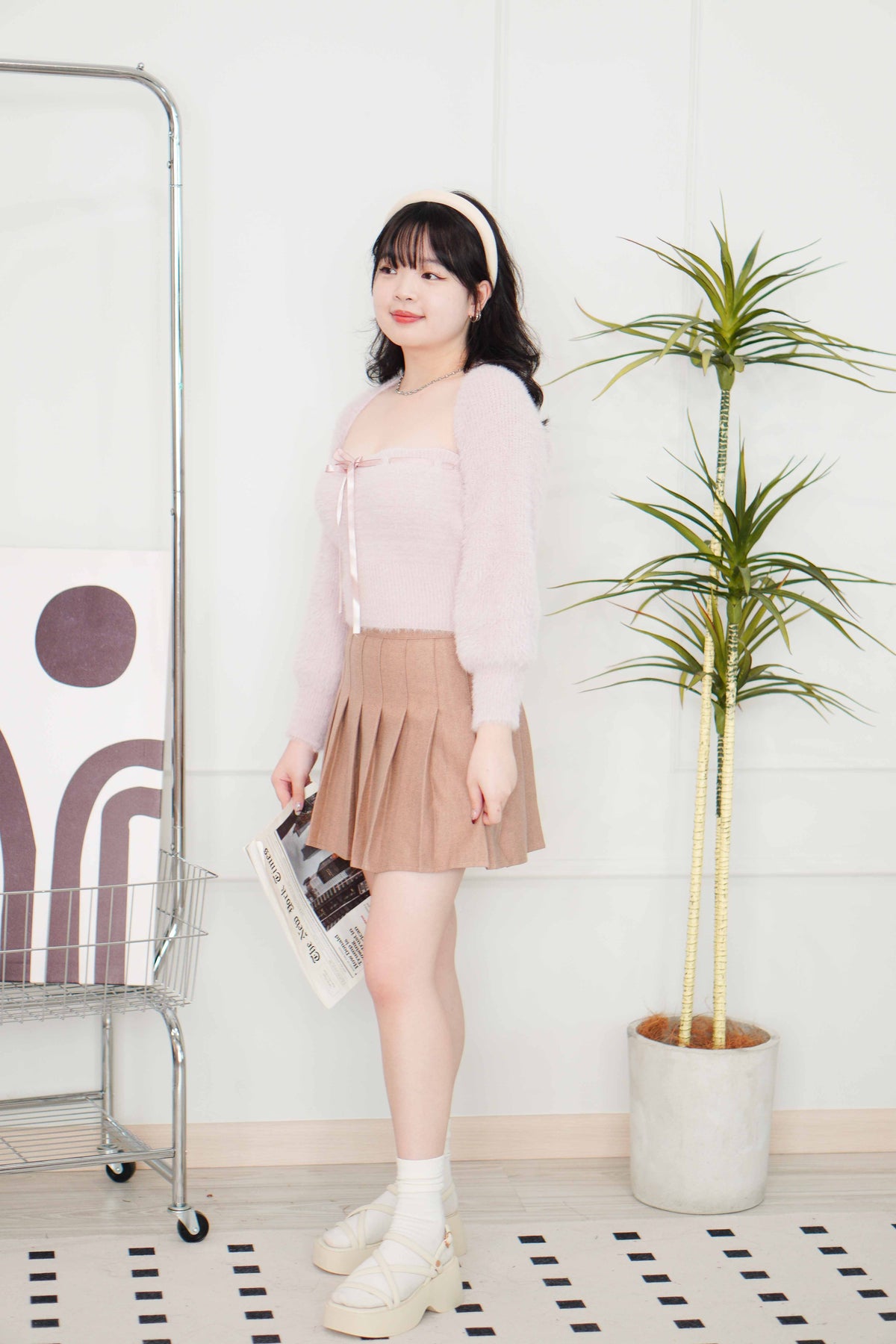 Riri Furry 2 Piece Set in Pink