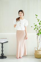 With Faith Satin Skirt in Pink