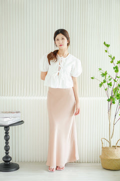 With Faith Satin Skirt in Pink