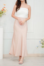 With Faith Satin Skirt in Pink
