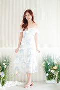 In the Meadow Ruffles Floral Maxi Dress in Blue