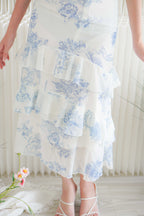 In the Meadow Ruffles Floral Maxi Dress in Blue