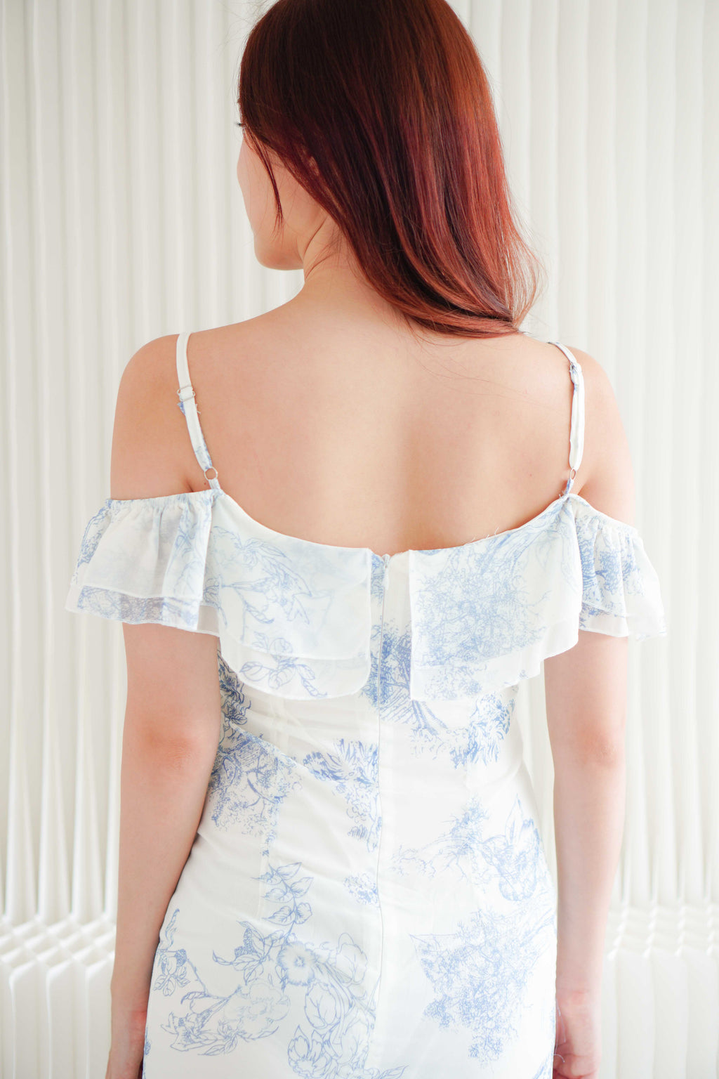 In the Meadow Ruffles Floral Maxi Dress in Blue