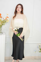 Sofira Flowy Kaftan Inspired Top in Light Yellow