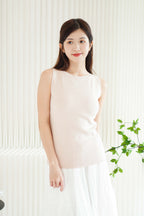 (BACKORDER) Einna Basic Knit High Neck Top in Beige