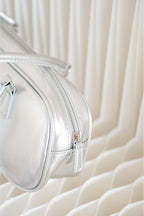 Metallic Shoulder Handle Bag in Silver