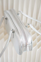 Metallic Shoulder Handle Bag in Silver
