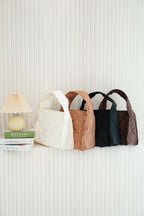 Large Puffy Tote Bag in Black