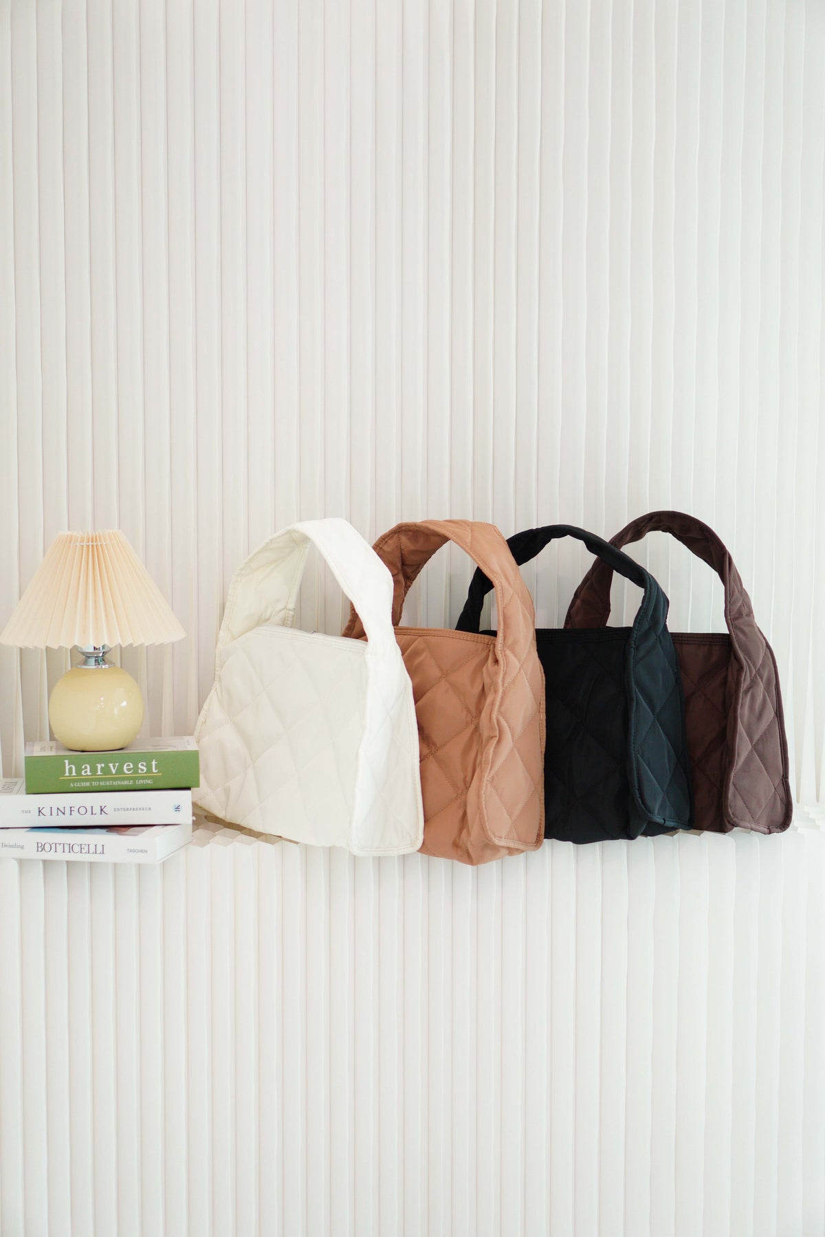 Large Puffy Tote Bag in Black