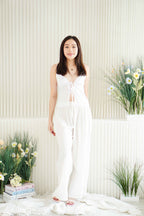 Vanie Self Tied Ribbon Top in White