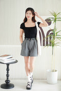 Charca Midi Shorts in Grey