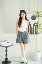 Charca Midi Shorts in Grey