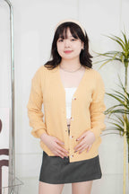 Yuna Knit Cardigan in Yellow