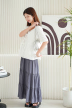 Hana Outer Ribbon Top in White