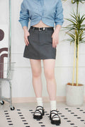 Code Grey Mini Skirt in Grey (Free Belt)
